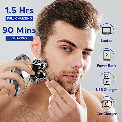AidallsWellup Men's 5-in-1 Electric Head Shaver AidallsWellup Men's 5-in-1 Electric Head Shaver